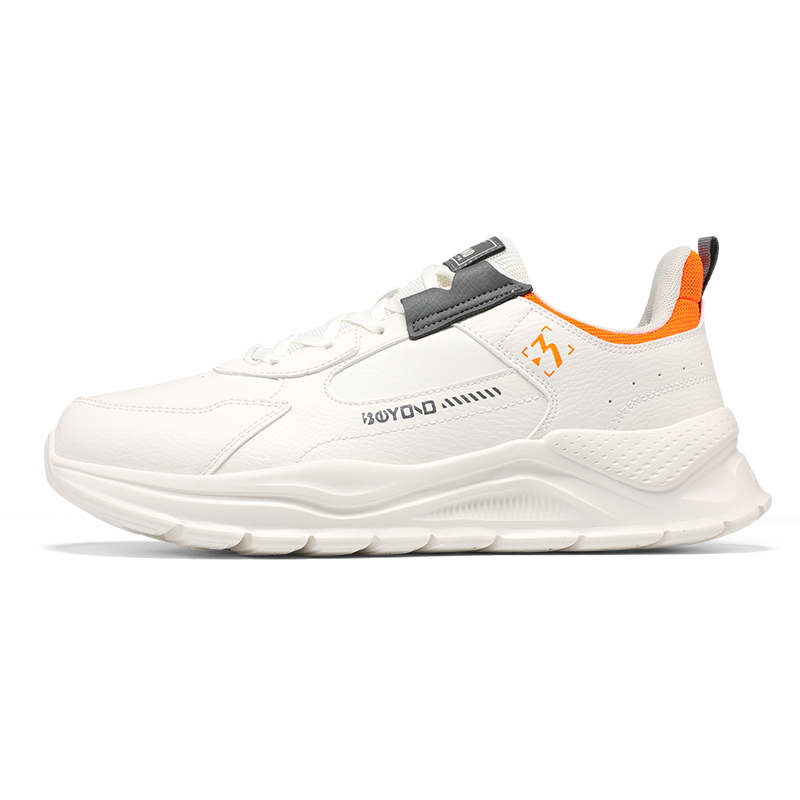 361° Warm Low-Top Casual Shoes Men's White Orange