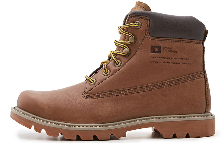 CAT Bruiser 2.0 Collection Abrasion Resistant Slip Resistant Short Outdoor Boots Unisex Brown