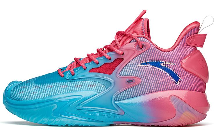 Anta Frenzy 3 Pro Mid-Top Performance Basketball Shoes Men's Purple Red Mismatched