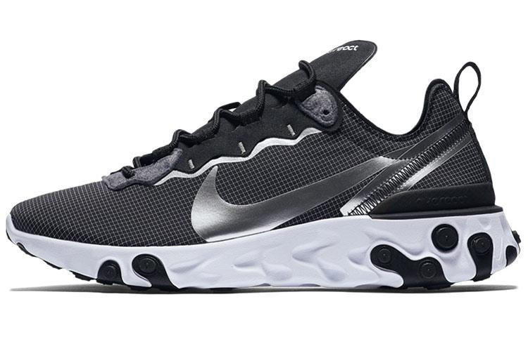 Nike React Element 55 Black Metallic Silver