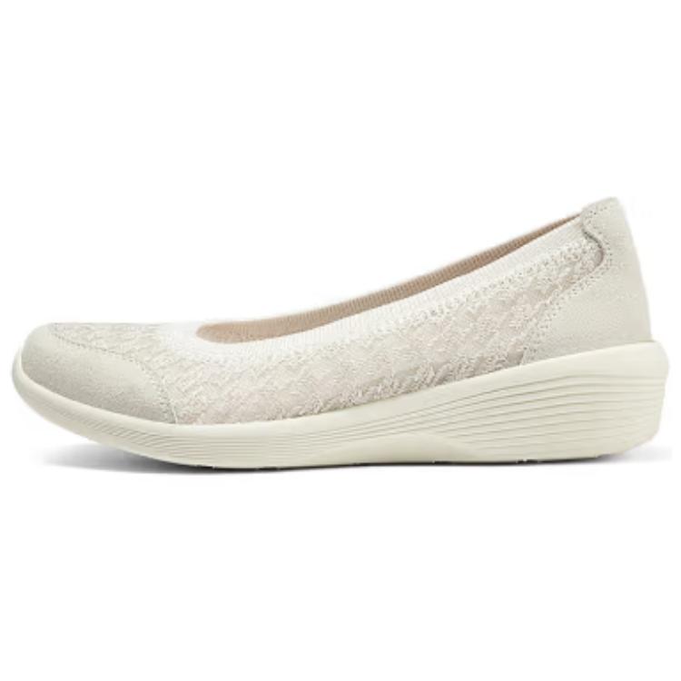 Skechers Arya Cushioned Wear-Resistant Breathable Rebound Height Increasing Coverage Low-Top Casual Shoes Women's Ivory