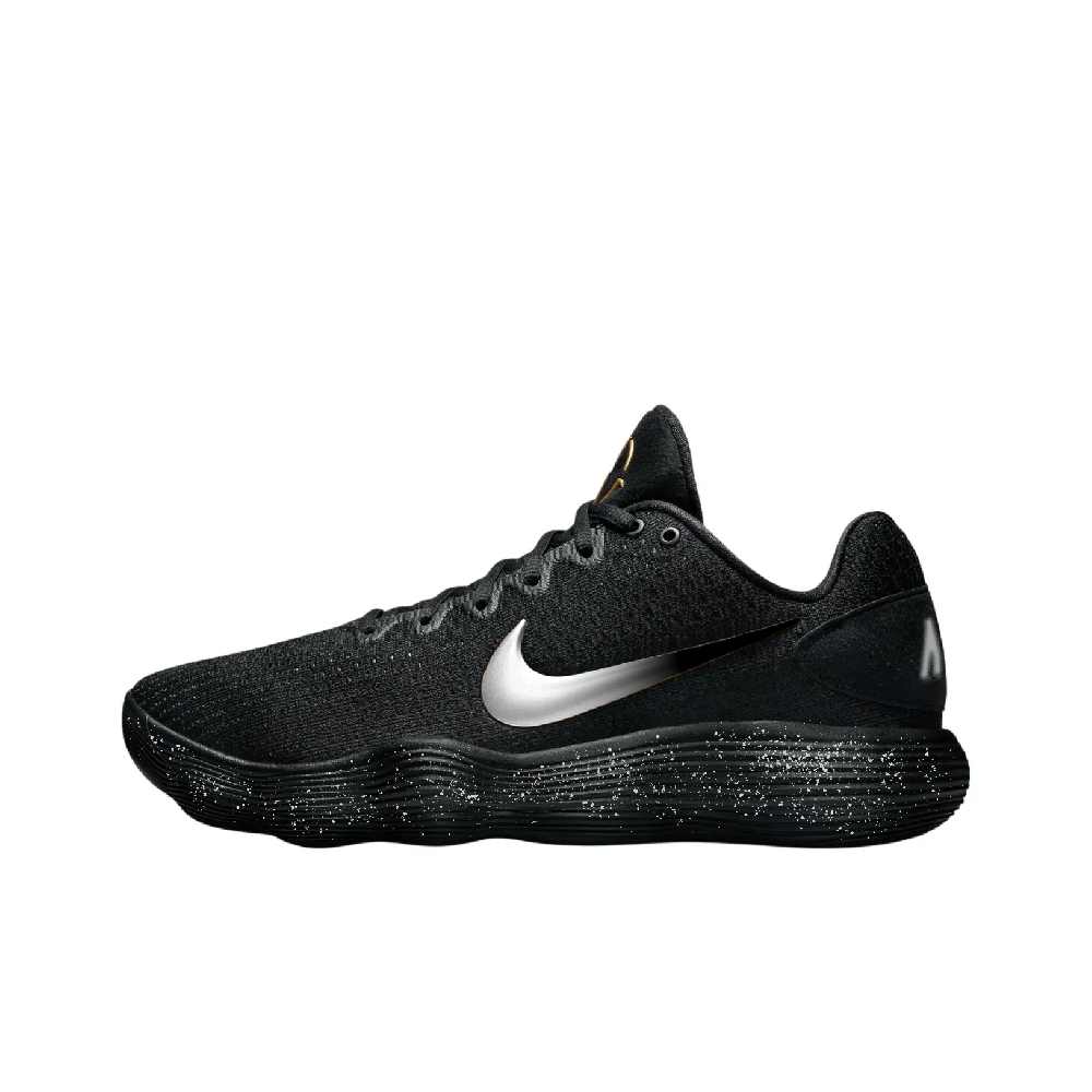 Nike Hyperdunk 2017 Silver Galaxy Abrasion Resistant Low Top Basketball Shoes Unisex Black