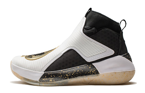 LiNing YuShuai 12 Anti-Slip Wear-Resistant High-Top Basketball Shoes Men's Black Gold