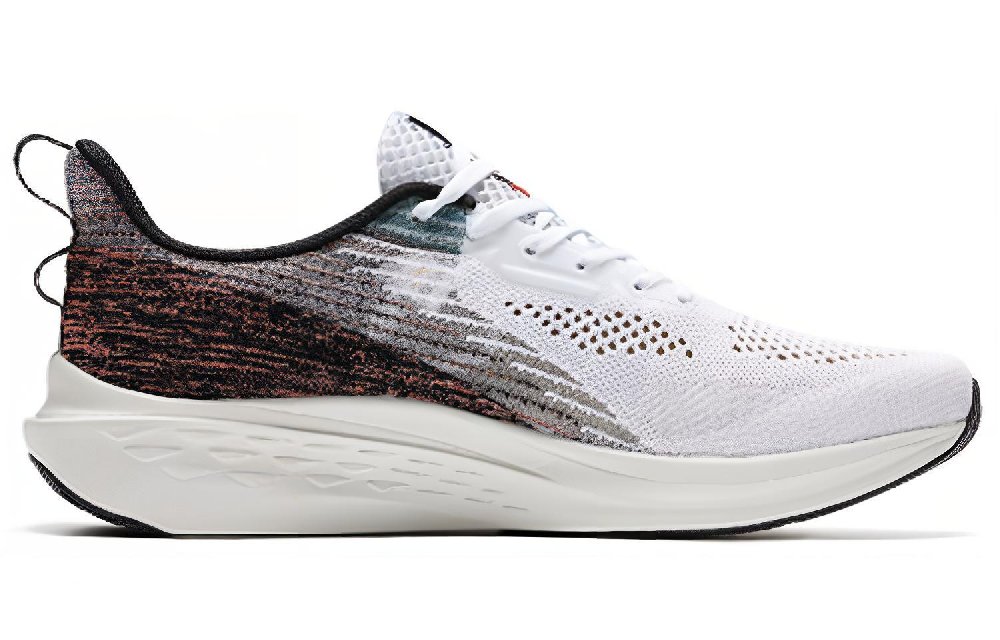 361° FlyFish 1 Cushioning Anti-Slip And Wear-Resistant Low-Top Running Shoes Men's White Orange Black