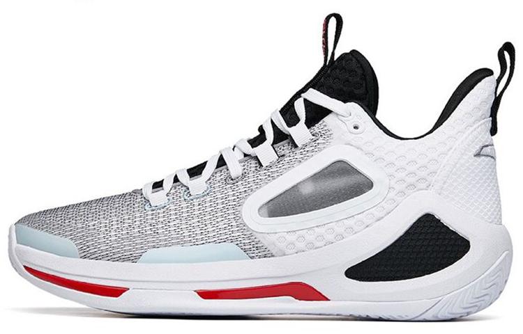 Anta Alien 3 Nitrogen Technology Cushioning Anti-Slip And Wear-Resistant Mid-Top Basketball Shoes White Black