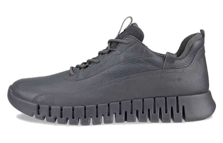 Ecco Cushioned Slip-Resistant Low-Top Casual Shoes Men's Magnet Gray