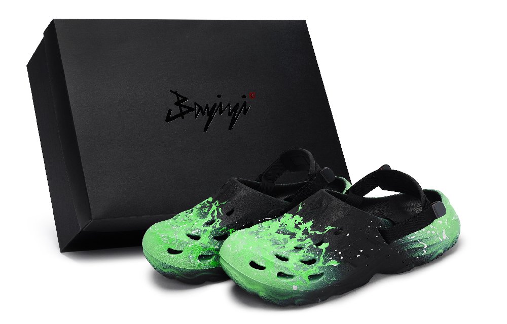 Adidas MAXXCLOG 811 Manufacturing, Fluorescent Sea Green, Special Shoe Box Clogs Unisex Black Green