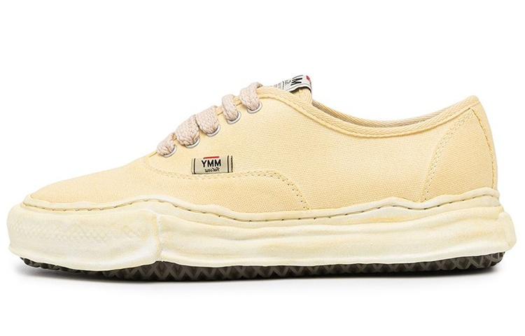 MIHARA YASUHIRO Baker Low-Top Stylish Skateboarding Shoes Men's Light Yellow
