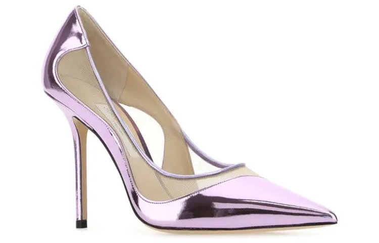 Jimmy Choo LOVE Slim Heel High Heels 10.5cm Women's Purple