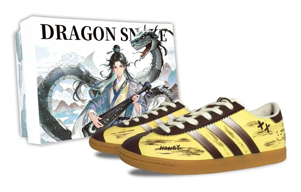 Adidas Originals Stadt Honeys Winnie Box Abrasion Resistant Low top Skateboard Shoes Unisex Yellow