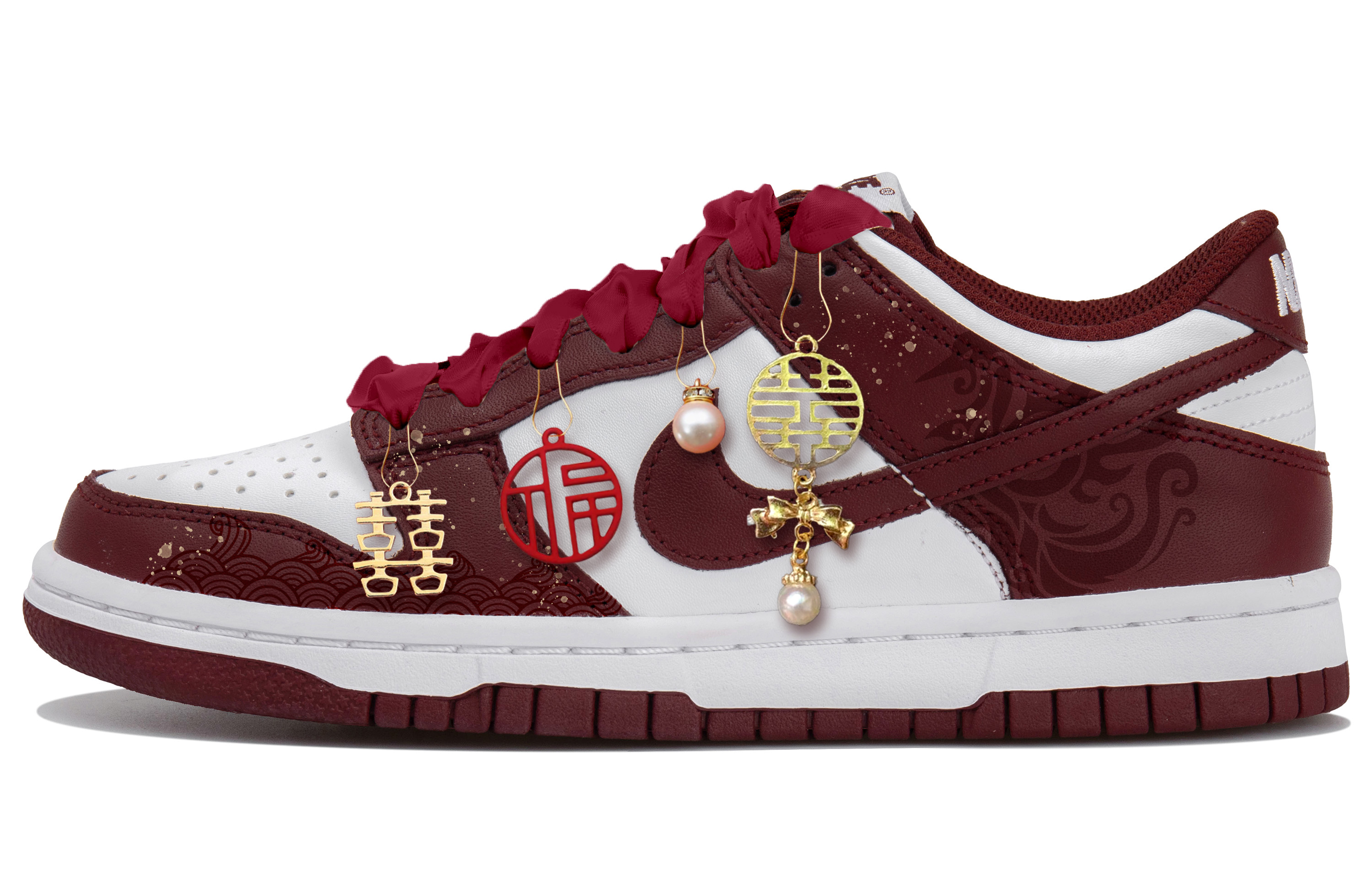 Nike Dunk Low Top Skateboard Shoes Women's Burgundy купить в интернет-магазине Yoocart с быстрой доставкой по России.