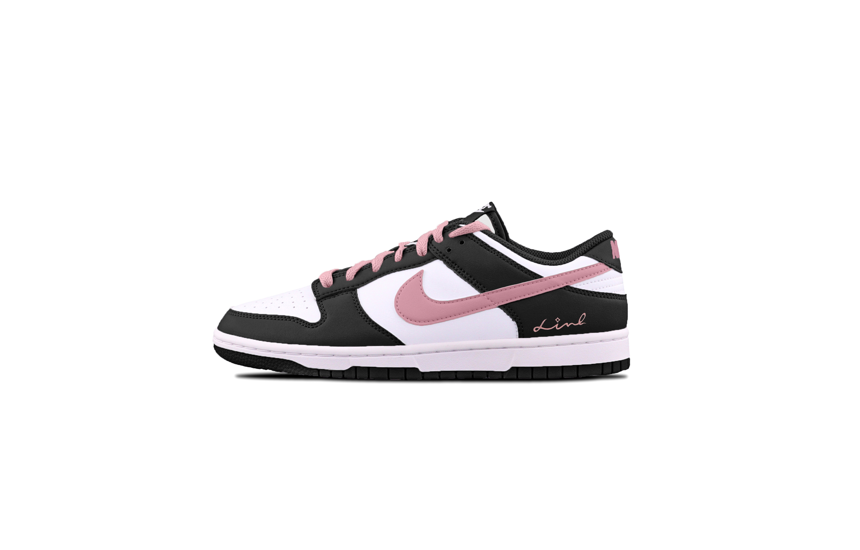 Nike Dunk Sweetheart Girlish Low top Skateboard Shoes Unisex Black, Pink