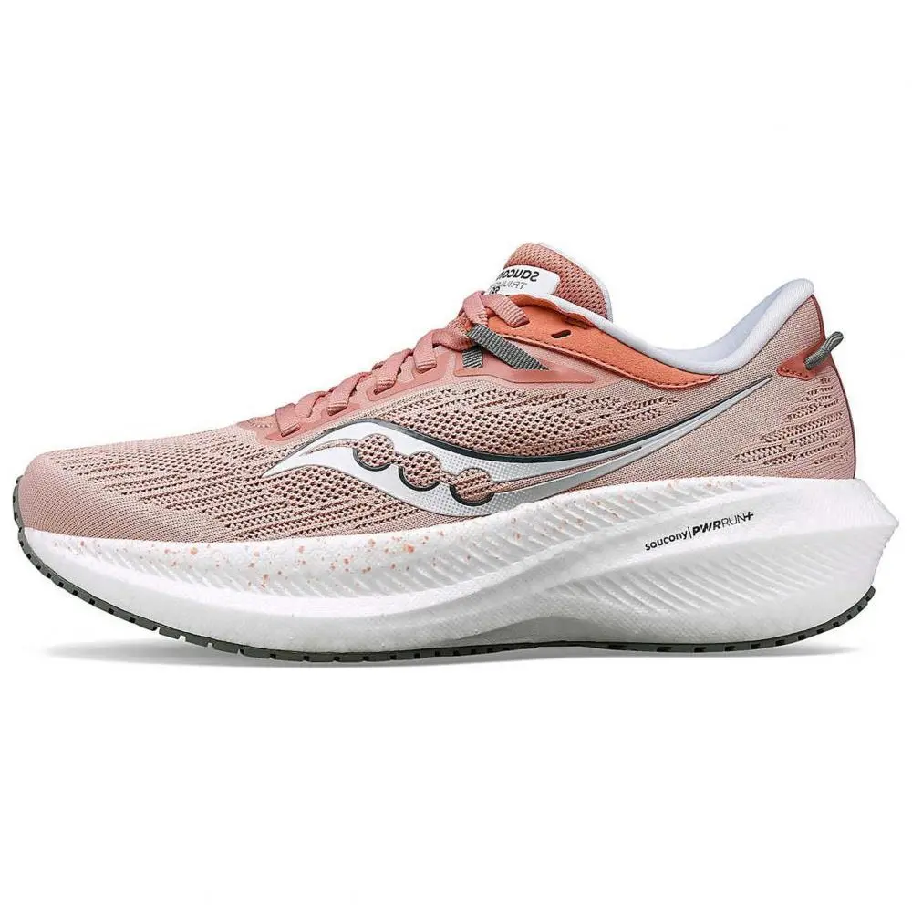Saucony Triumph Victory 21 Abrasion Resistant Breathable Low Top Running Shoes Women's Pink White