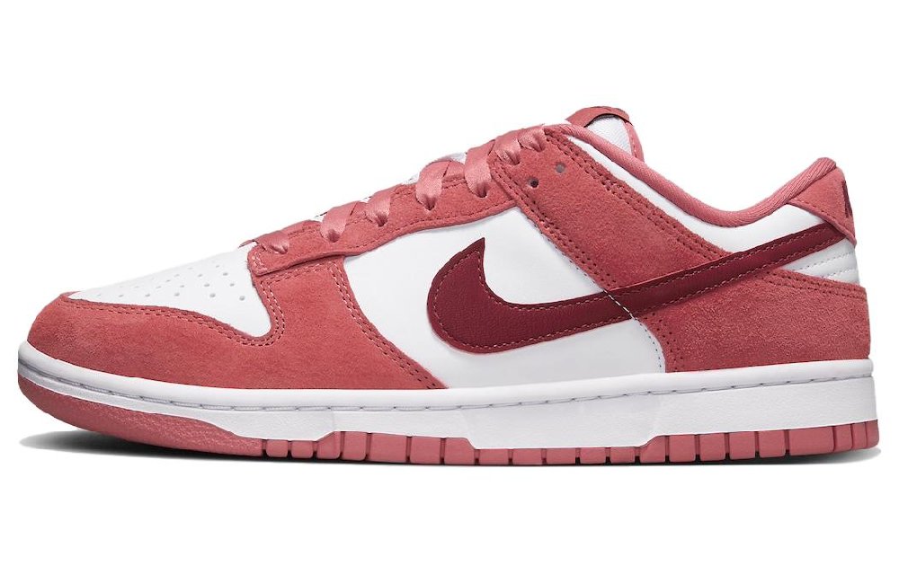 NIKE Dunk Кроссовки для скейтбординга Низкие Бело-розовые Женские