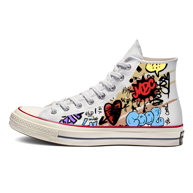 Converse Chuck 70 Anti Slip Wear Resistant High Top Canvas Shoes Unisex White
