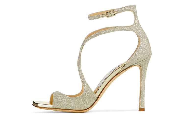 Jimmy Choo Azia One Strap Sandals Women's White Gold
