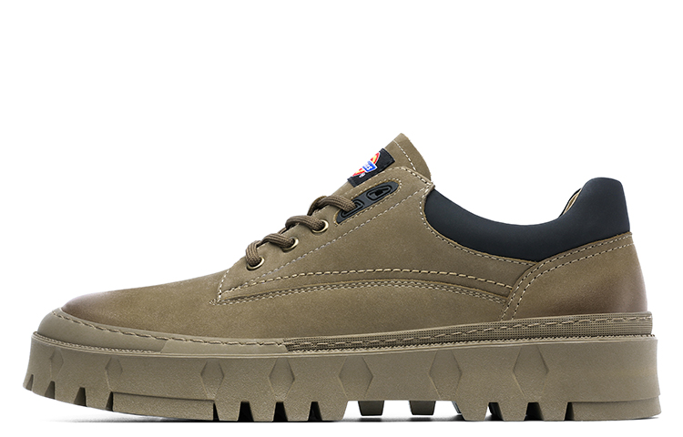 Dickies Vintage Platform Height Increasing Outdoor Boots Men's Brown Green