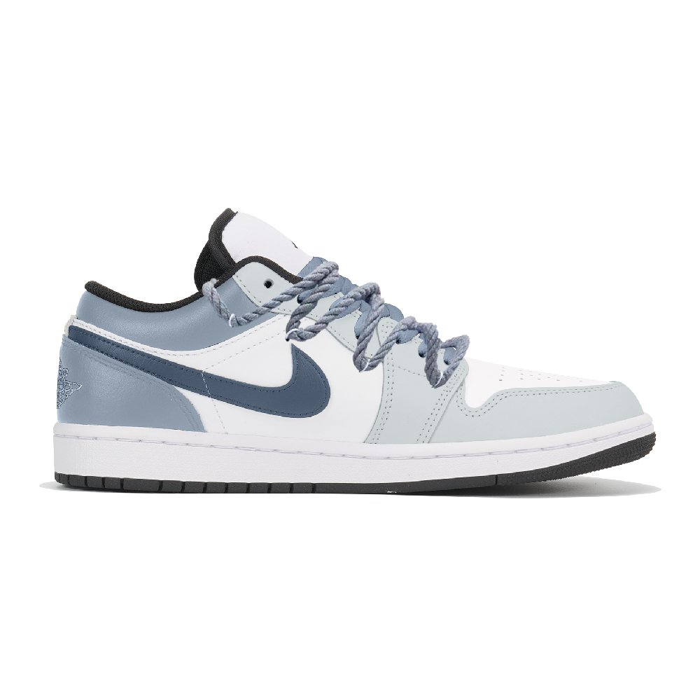 Jordan Air Jordan 1 Wear-Resistant Low-Top Vintage Basketball Shoes Men's Haze Blue