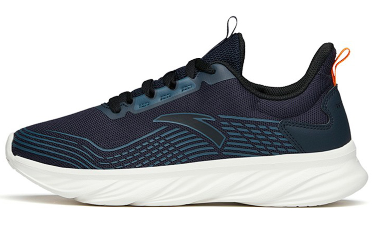 Anta Running Collection Cushioned Slip-Resistant Abrasion-Resistant Breathable Low-Top Running Shoes Men's Black Blue