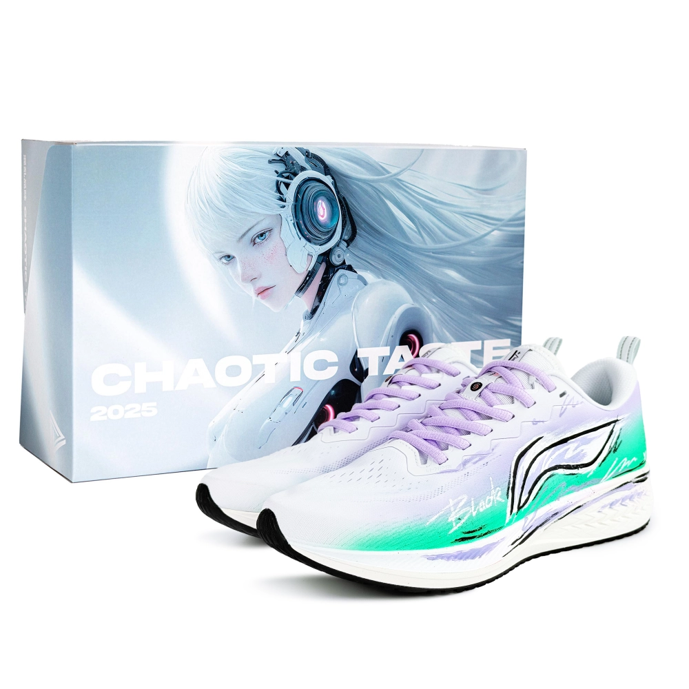 LiNing Red Hare 6 Cushioning And Breathable Low top Marathon Training Race Running Shoes Men's Cyan Purple Gradient
