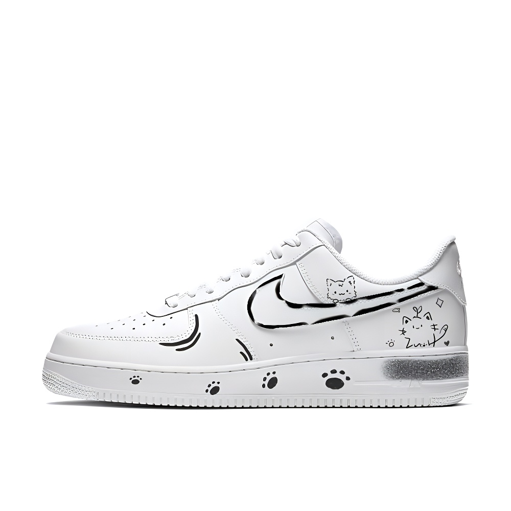 Nike Air Force 1 Low top Skateboard Shoes Women's Black