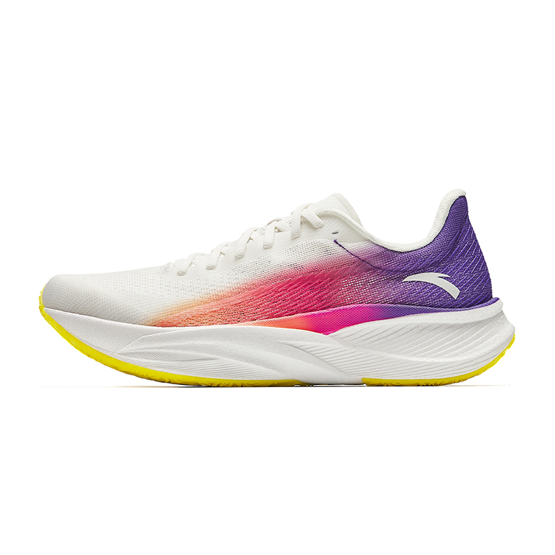 Anta Running Collection Cushioned Slip Resistant Abrasion Resistant Low Top Marathon Running Shoes Men's Grass Purple