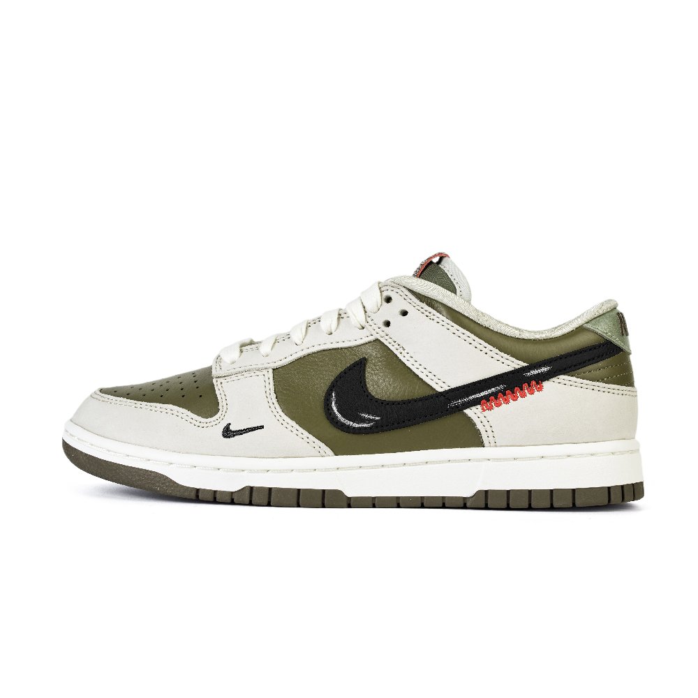Nike Dunk Anti-Slip Wear-Resistant Low-Top Skateboard Shoes Unisex White Green