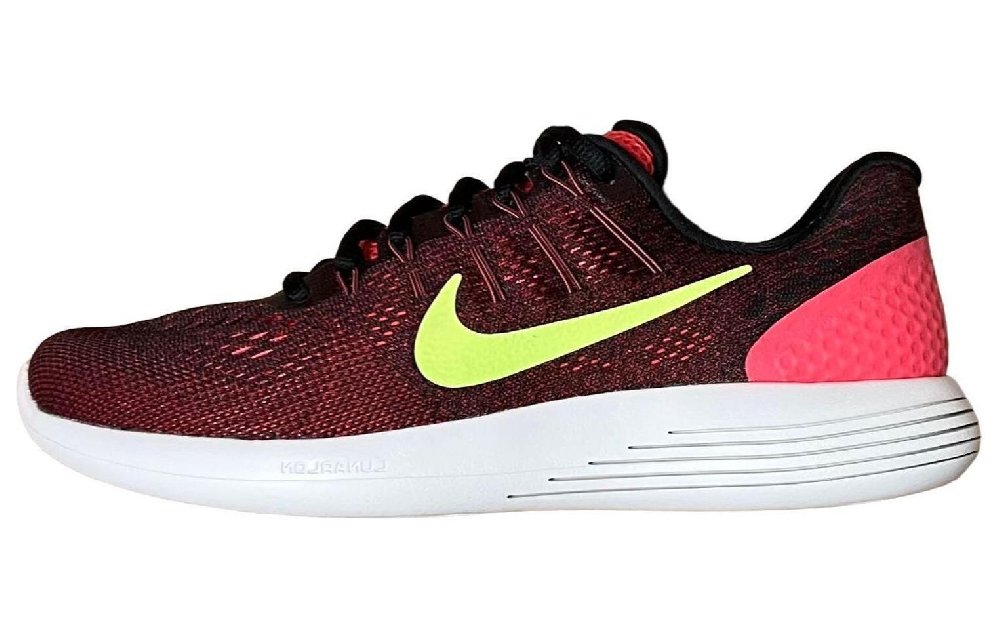 Nike Lunarglide 8 Cushioned Slip-Resistant Low-Top Running Shoes Men's Red
