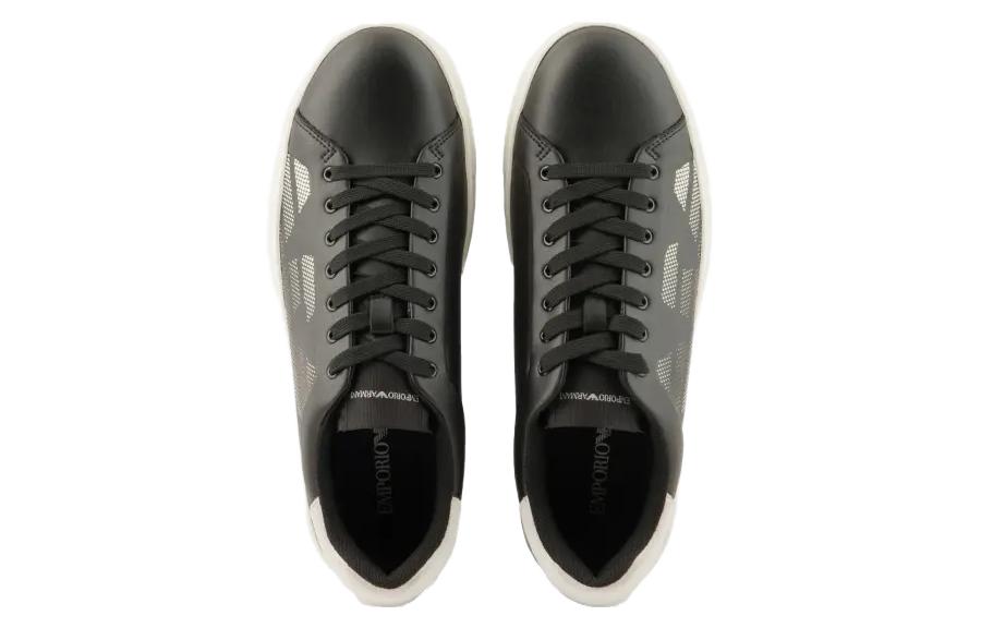 EMPORIO ARMANI Logo-Perforated Lace-Up Trainers купить в интернет-магазине Yoocart с быстрой доставкой по России.