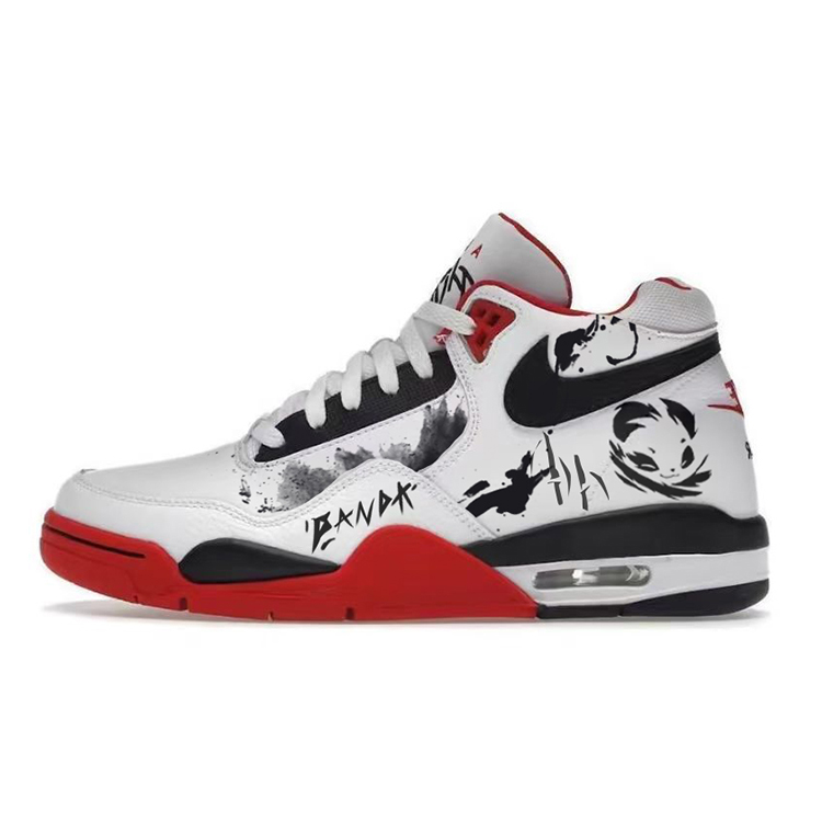 Nike Flight Legacy Vintage Basketball Shoes Unisex Mid-Top Red/White