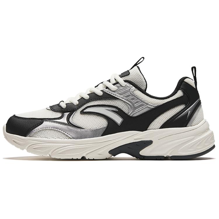 Anta Cushioning Wear-Resistant Low-Top Casual Shoes Men's Black White