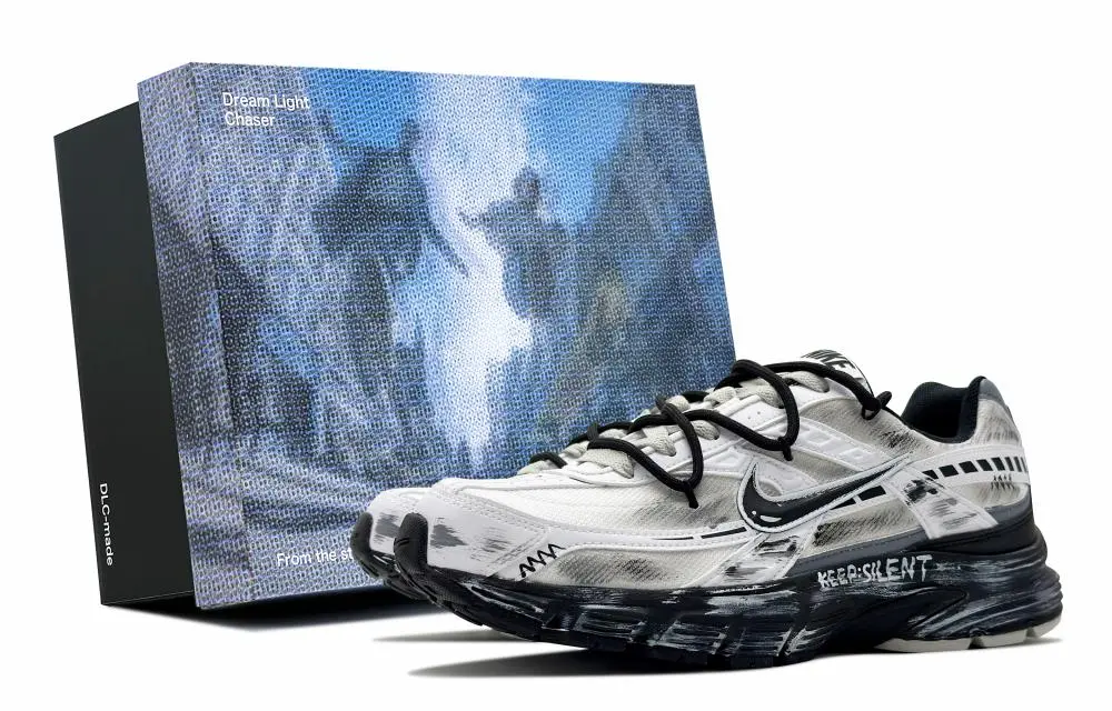 Nike Initiator Abrasion Resistant Low top Casual City Commute Running Shoes Men's Black White Gray