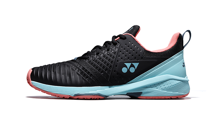 YONEX Power Cushion Tennis Shoes Unisex Low-Top Black/Sky Blue