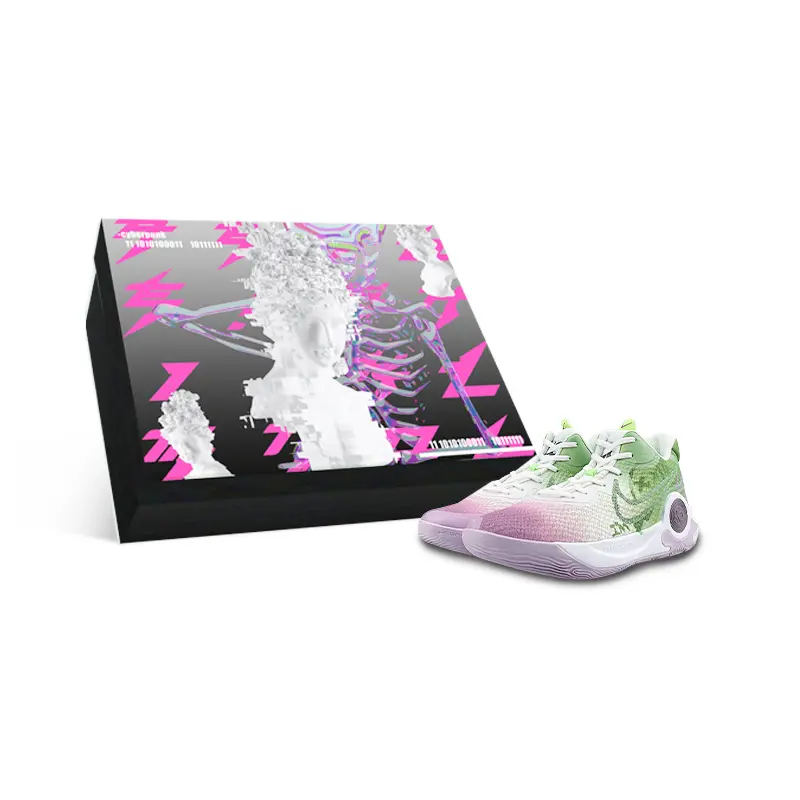 Nike KD Trey 5 IX Mid top Vintage Basketball Shoes Unisex Green Purple White