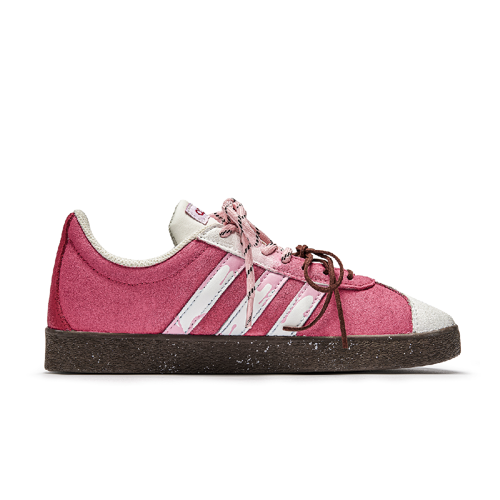 Adidas Neo VL Court Lifestyle Box, Berry Salted Center Anti Slip Wear Resistant Low Top Skateboard Shoes Unisex Pink