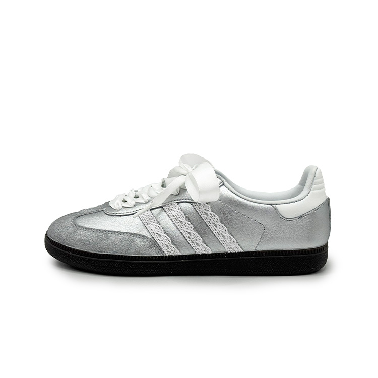 Adidas Originals SAMBA OG Classical Style Ballet Cushioning, Wear Resistant Low Top Skateboard Shoes Unisex Silver