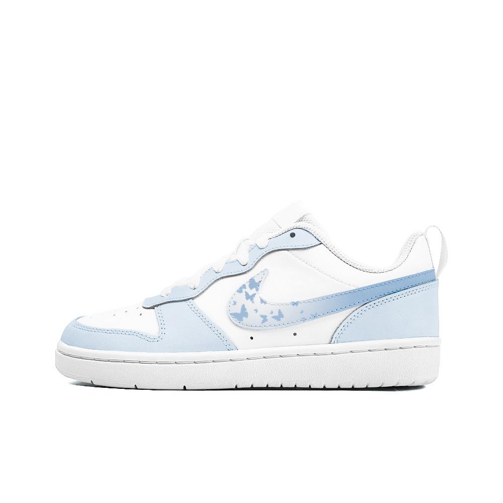 Nike Court Borough Art Student Year Of The Rat Anti-Slip Wear-Resistant Low-Top Skateboard Shoes GS Blue White