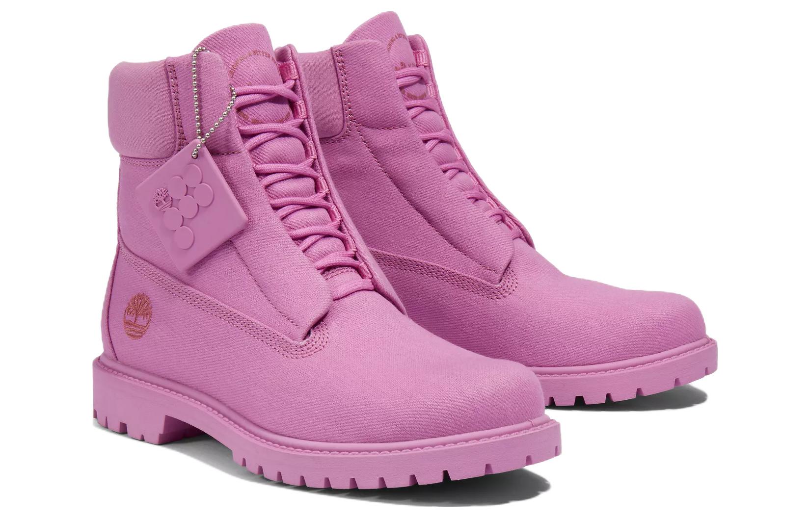 PANGAIA x Timberland Waterproof 6-inch Warm And Wear-Resistant Short Outdoor Boots Women's Pink купить в интернет-магазине Yoocart с быстрой доставкой по России.