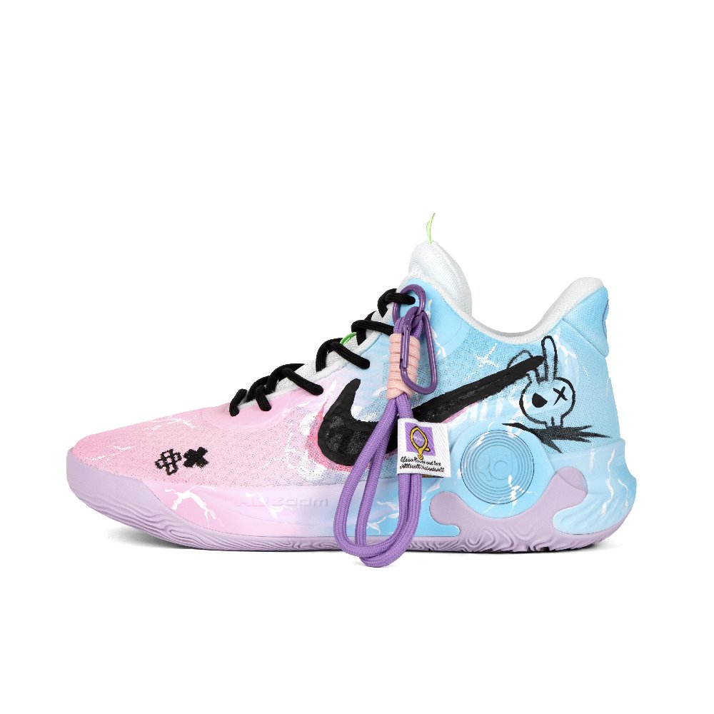 Nike KD Trey 5 IX Basketball Shoes Unisex Mid-Top Pink Blue