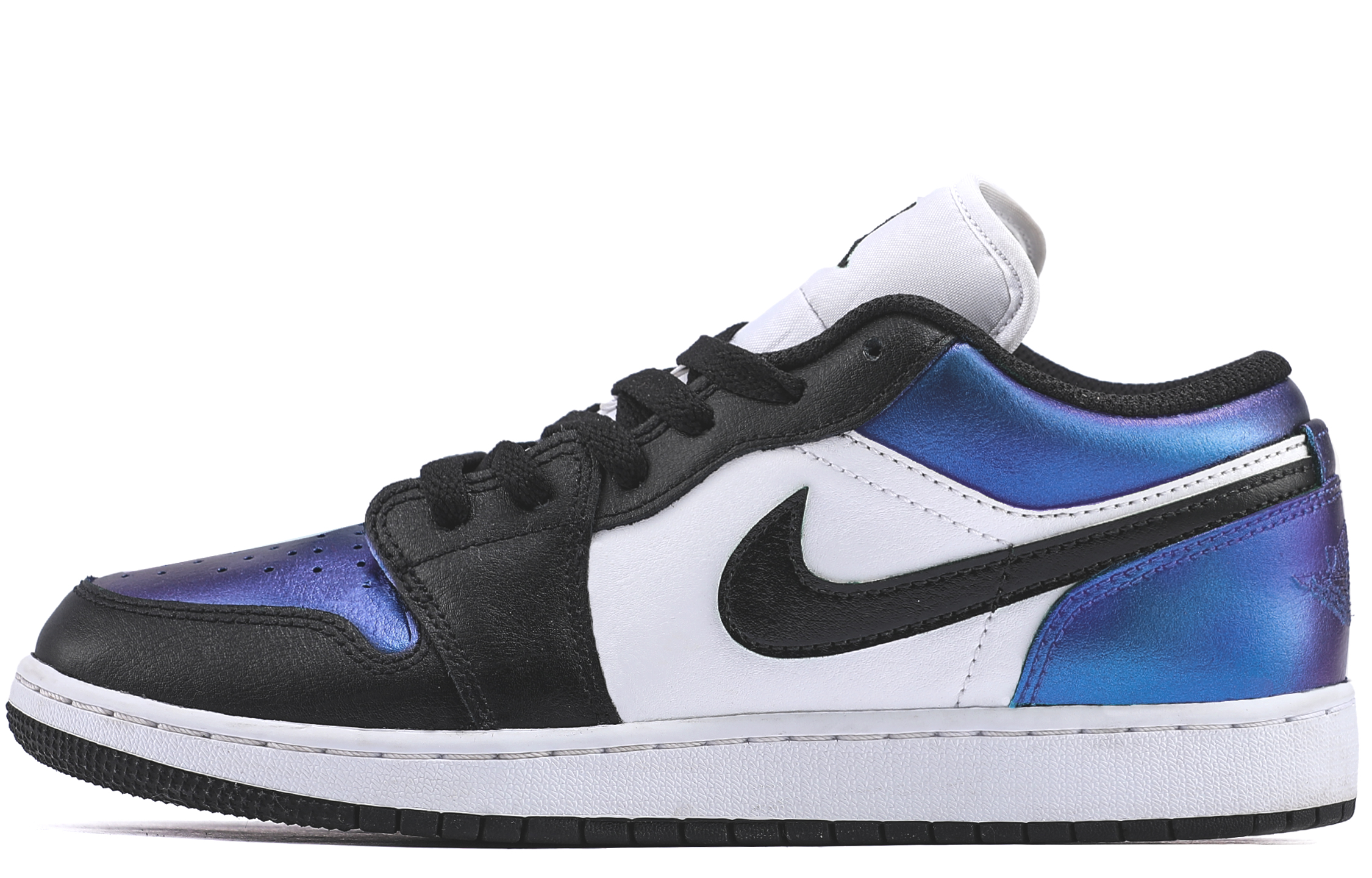 Jordan Air Jordan 1 Abrasion Resistant Low Top Vintage Basketball Shoes Unisex Red, Violet And Blue