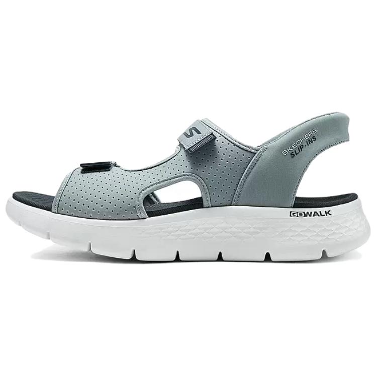 Skechers Go Walk Fle One Strap Sandals Men's Gray Blue