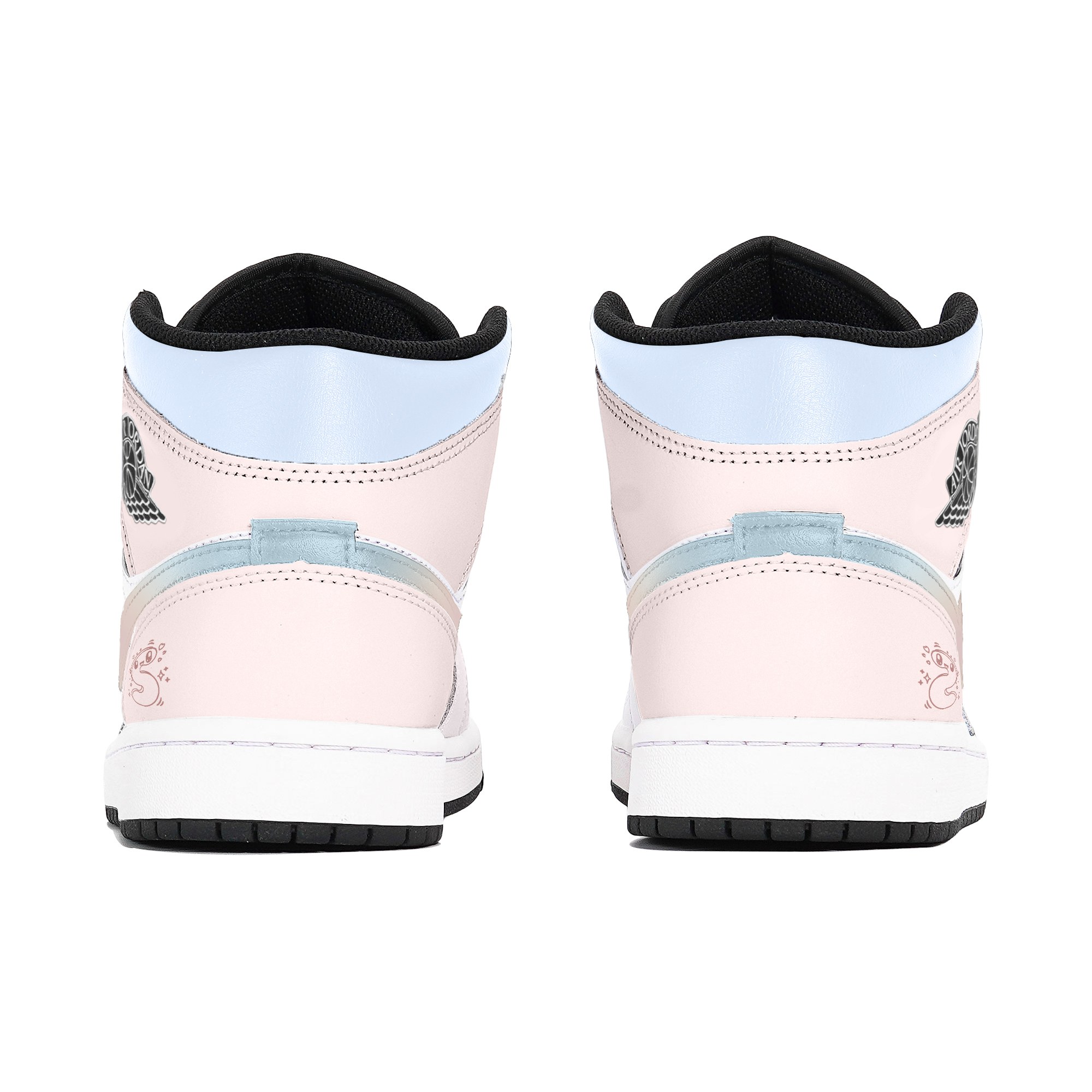 Jordan Air Jordan 1 Abrasion-Resistant Mid-Top Vintage Basketball Shoes Unisex White Pink купить в интернет-магазине Yoocart с быстрой доставкой по России.