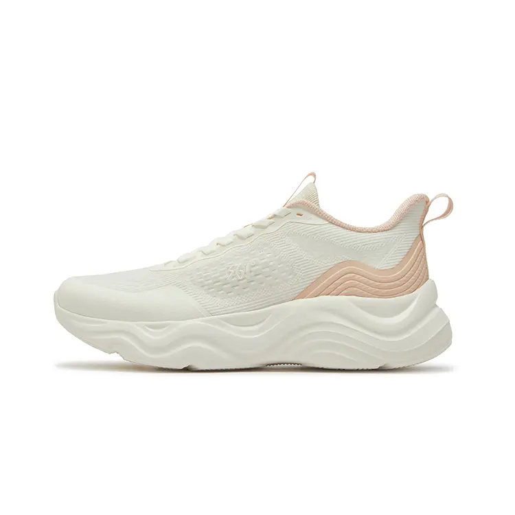 361° Wear resistant, Lightweight, Breathable, And Non slip. Low Top Running Shoes Women's White Pink