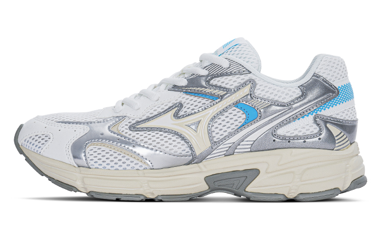 Mizuno Speed 2K Cushioned Wear-Resistant Breathable Low-Top Casual Running Shoes Unisex White Silver Blue