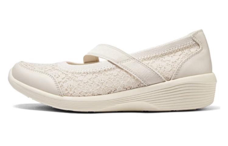 Skechers Modern Comfort Cushioning Wear-Resistant Low-Top Casual Shoes Women's Ivory