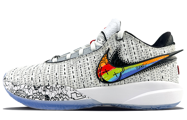 Nike LeBron 20 LeBron 20 EP Cushioning Anti-Slip And Wear-Resistant Low-Top Basketball Shoes Men's Gray Red