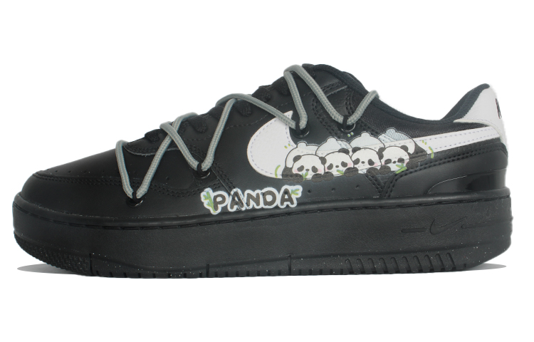 Nike Gamma Force Anti-Slip Wear-Resistant Low-Top Skateboard Shoes Women's Black White