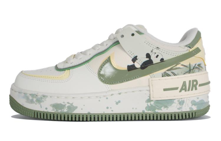 Nike Air Force 1 Anti-Slip Wear-Resistant Low-Top Skateboard Shoes Women's White Green