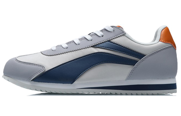 LiNing 3K Cushioning Abrasion Resistant Slip Resistant Breathable Lightweight Low Top Running Shoes Men's Gray Blue