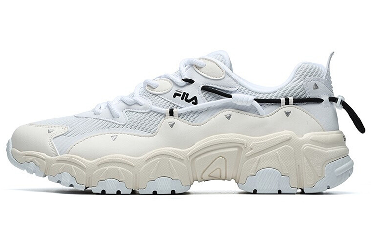 FILA Cat Claw MORDEN CHIC-FMC Cushioning Anti-Slip Wear-Resistant Breathability Low-Top Chunky Sneakers Men's Jet White